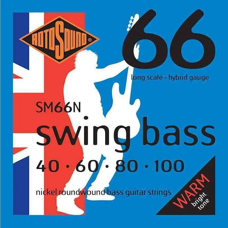 RotoSound Bass Guitar Strings Swing Bass SM66N Nickel Wound 40 60 80 1005 Hybrid image 1