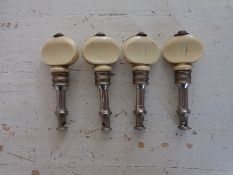 1930's Tenor Guitar / Banjo Friction Tuning Pegs Harmony Reverb