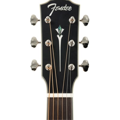 Fender PO-220E Orchestra Acoustic-Electric Guitar, All Mahogany, Ovangkol FB, Aged Cognac Burst image 5