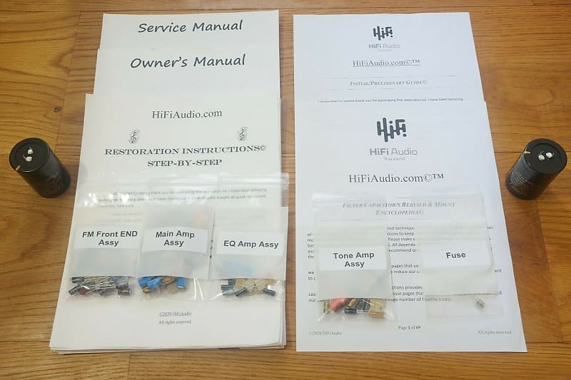 Marantz 2252B restoration kit filter capacitor repair rebuild fix  			