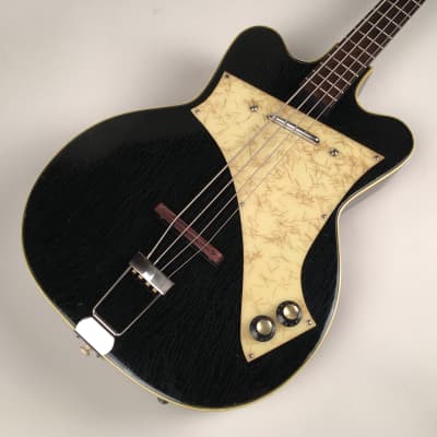 Very Rare 1960 Kay K5970J Professional Electric Jazz Bass in Black with Kay Case image 3