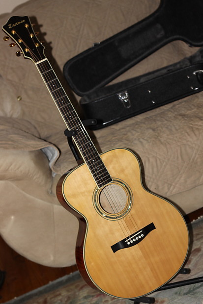 Eastman AJ815 All Solid woods RARE Small Jumbo Solid Hand Carved Flamed Maple Arched Back Hard find