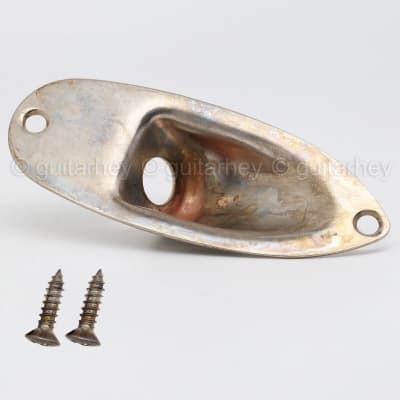 NEW RELIC Stratocaster Jack Plate for Fender Strat Style Guitar - AGED ANTIQUE