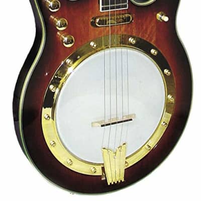Gold Tone EBM-5 Electric Solid Body Maple Neck Mahogany Top 5-String Banjo - Tobacco Sunburst image 4