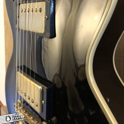 Burny Les Paul Custom Copy Vintage Sinclecut Electric Guitar Black image 9