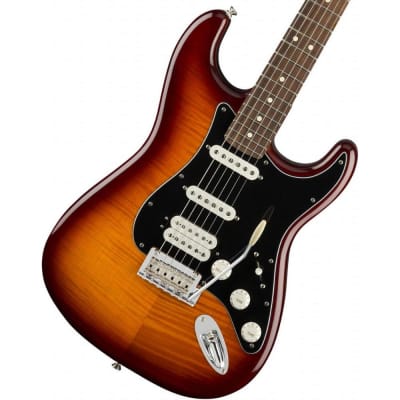 Fender Player Plus Top Stratocaster Electric Guitar, Tobacco Burst, Pau Ferro Fingerboard image 3