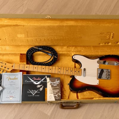 2012 Fender Custom Shop '58 Telecaster Relic Sunburst Ash Body w/ Tweed Case, Tags & COA image 21