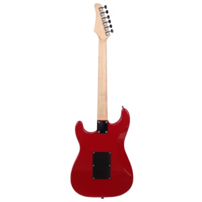 Glarry GST Stylish Electric Guitar Kit with Black Pickguard Red image 2