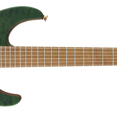 JACKSON - USA Signature Phil Collen PC1 Satin Stain  Caramelized Flame Maple Fingerboard  Satin Transparent Green - 2803152878 for sale