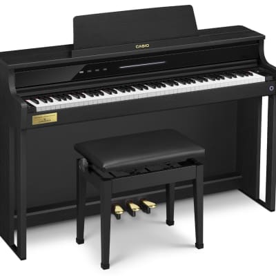 Casio AP-750BKC3 Celviano Upright 88-Key Digital Home Piano w/Bench, Black image 1