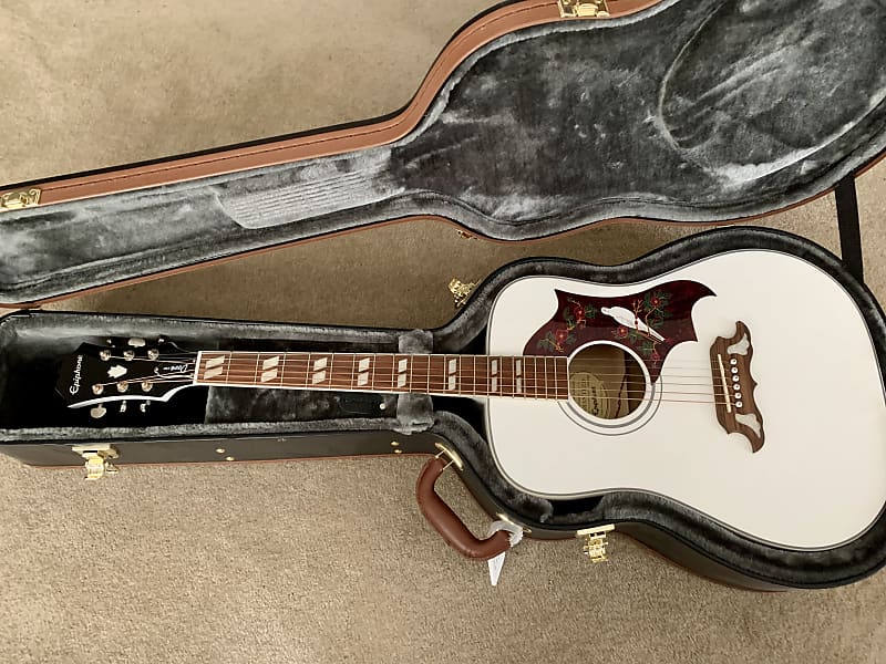 finEpiphone ダヴ　Dove Pro エレアコ希少ホワイトカラー Epiphone Ltd Ed DOVE PRO Alpine White ホワイト 《アコギ