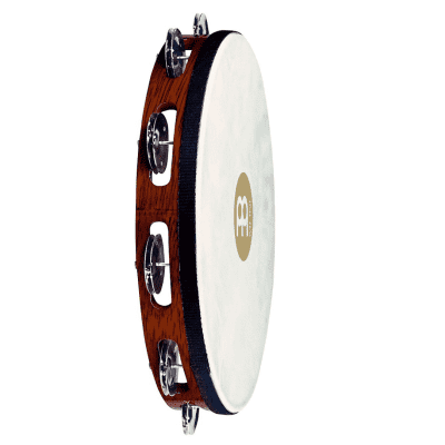 Meinl TAH1-AB 10" Traditional Wood Tambourine w/ Single Row Steel Jingles image 2