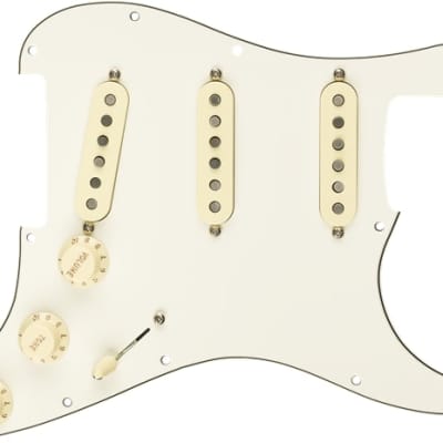 Genuine FENDER Pre-Wired FAT '50s Loaded Strat 11-Hole PARCHMENT Pickguard image 2