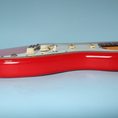 Vintage 1980s Squier Bullet 1 One Made in Korea Ferrari Red MIK Electric Guitar image 16