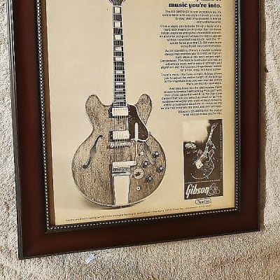 1972 Gibson Promotional Ad Framed B B King Lucille Original for sale