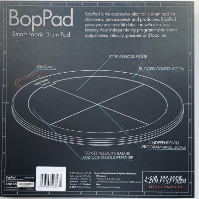 Keith McMillen Instruments BopPad Smart Fabric Drum Pad (latest revision, Red) image 4