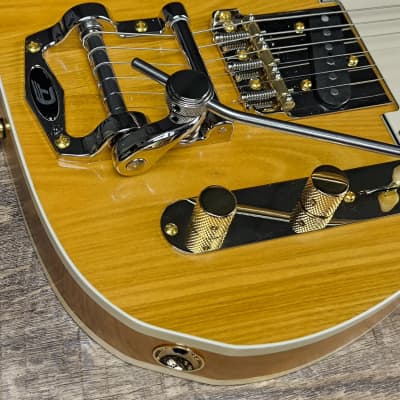 MyDream Partcaster Custom Built - Honey Gold Ash Chambered Alder Tapped Coil image 7