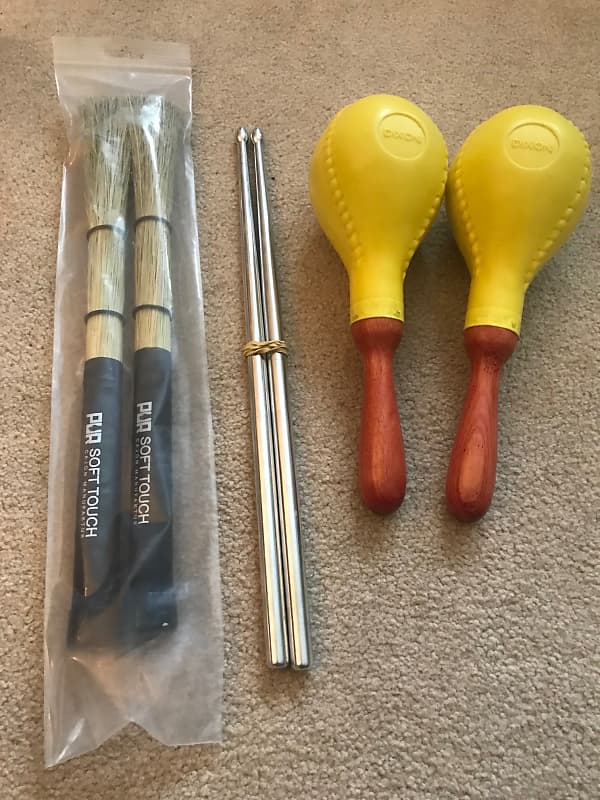 PUR Soft Touch Sticks/Aluminum Drumsticks/DIXON Maraccas Reverb
