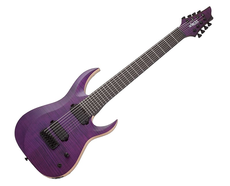 Schecter John Browne Tao-8 8-String Signature Guitar - Satin Trans Purple image 1