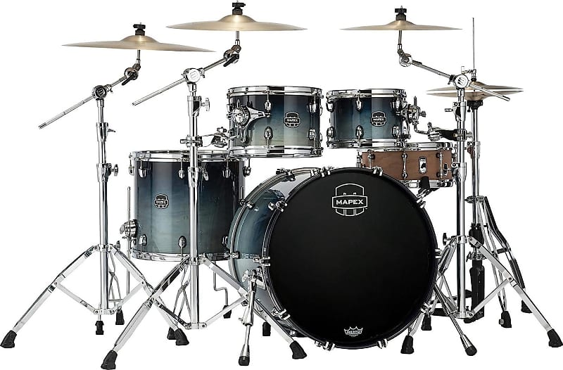 Mapex Saturn 4-piece Rock Shell Pack - Teal Blue Fade image 1