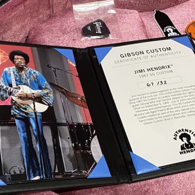 Gibson Custom Limited Edition Jimi Hendrix 1967 SG Custom 2020 Aged Polaris White image 18