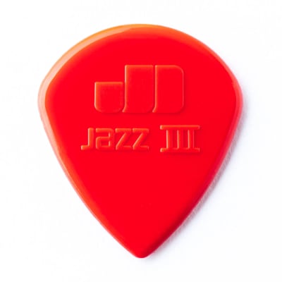 Dunlop Jazz 3 Red Nylon Picks, 6-pack