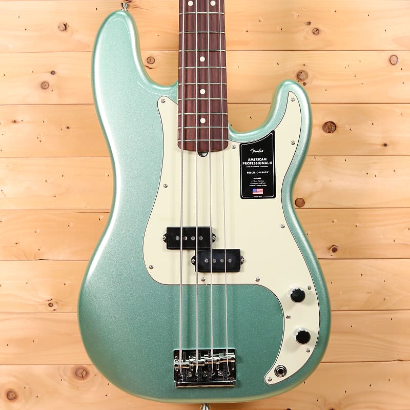Fender American Professional II Precision Bass - Rosewood Fingerboard, Mystic Surf Green image 1