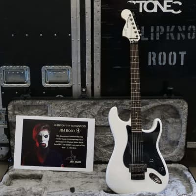 Jim Root Collection Fender Squier Contemporary Active Stratocaster  2018 - Olympic White image 5