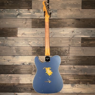 Fender Custom Shop '60 Tele Custom Heavy Relic - Aged Lake Placid Blue/Chocolate 3TS image 5