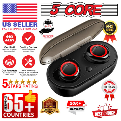 5 Core Wireless Ear Buds • Mini Bluetooth Noise Cancelling Earbud Headphones 32 Hours Playtime IPX8 image 12
