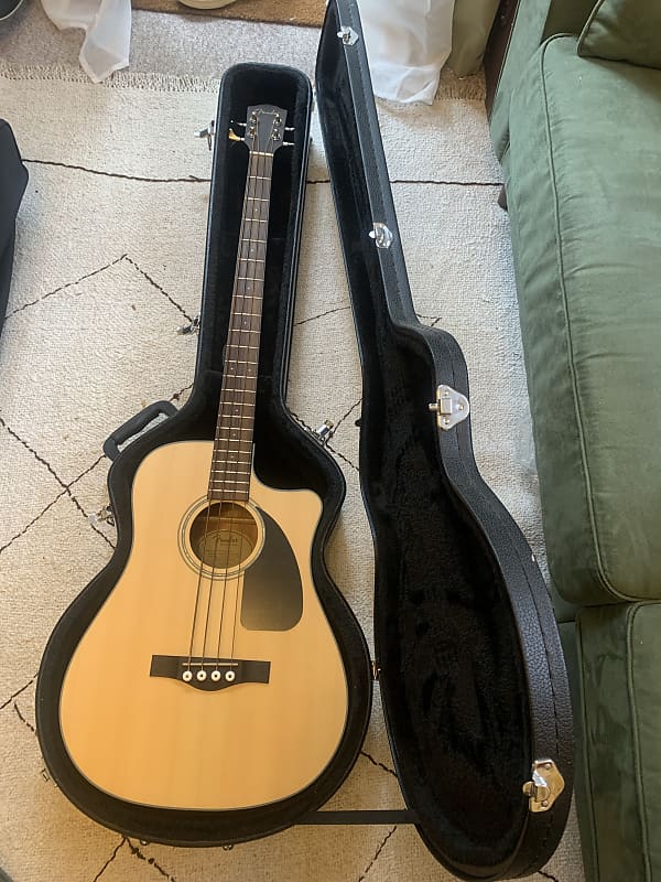 Fender CB100CE AcousticElectric Bass 2010s Natural Reverb UK