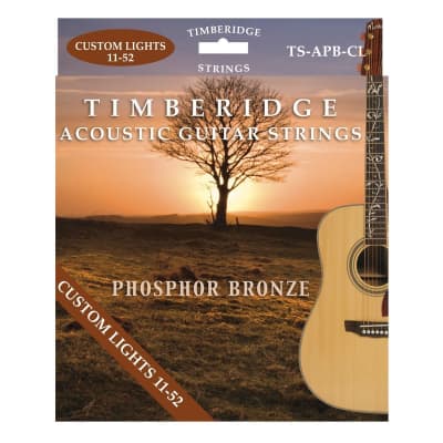 Timberidge Custom Light Phosphor Bronze Acoustic Guitar Strings (11-52) for sale