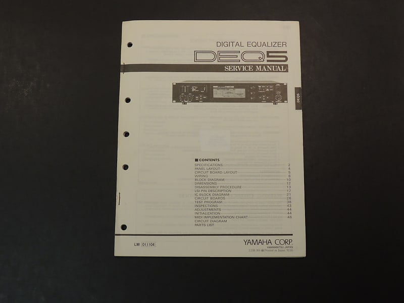 Yamaha DEQ5 Service Manual [Three Wave Music] | Reverb