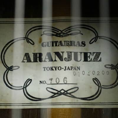 ARANJUEZ No.706 Tokyo Japan Solid Cedar body top Classical Guitar Made in  Japan | Reverb