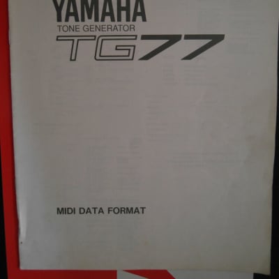 YAMAHA tone generator TG-77 original MIDI DATA FORMAT Book control change OOOOOO