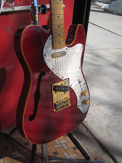 Fender Squier Telecaster Thinline 1997 Cherry Stain image 1