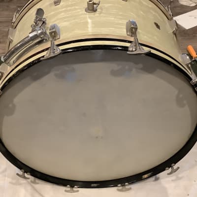 WFL 26 inch bass drum 1950s - White Marine Pearl image 4