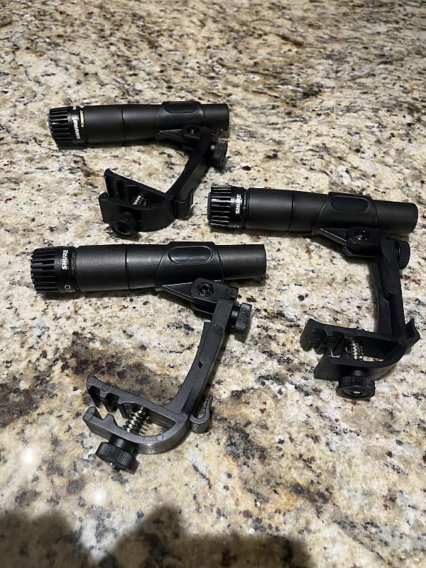 Shure SM57 Set of 3 with drum mic clips / clamps Reverb