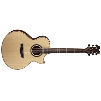 Dean Natural Florentine Cutaway Acoustic-Electric Guitar w/ Aphex image 2