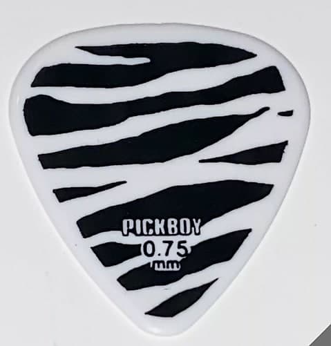 Pickboy Guitar Picks Pack Of 10 Rare PB31P6M ZEBRA .75mm