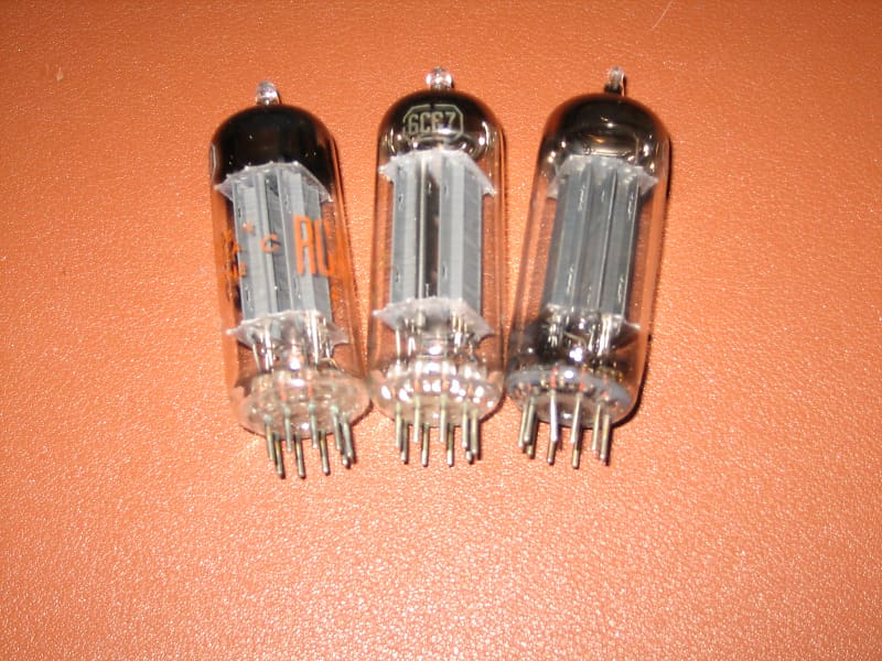 3 Pieces RCA 6CG7/6FQ7 tubes  			