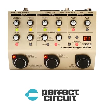 【新品・未開封】 BOSS VE-8 AcousticSinger Boss VE-8 Acoustic Singer Effects Processor Pedal | Sweetwater
