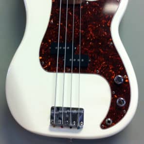 1994 Fender Squier Series Precision Bass P Bass Arctic White w/ bag image 2