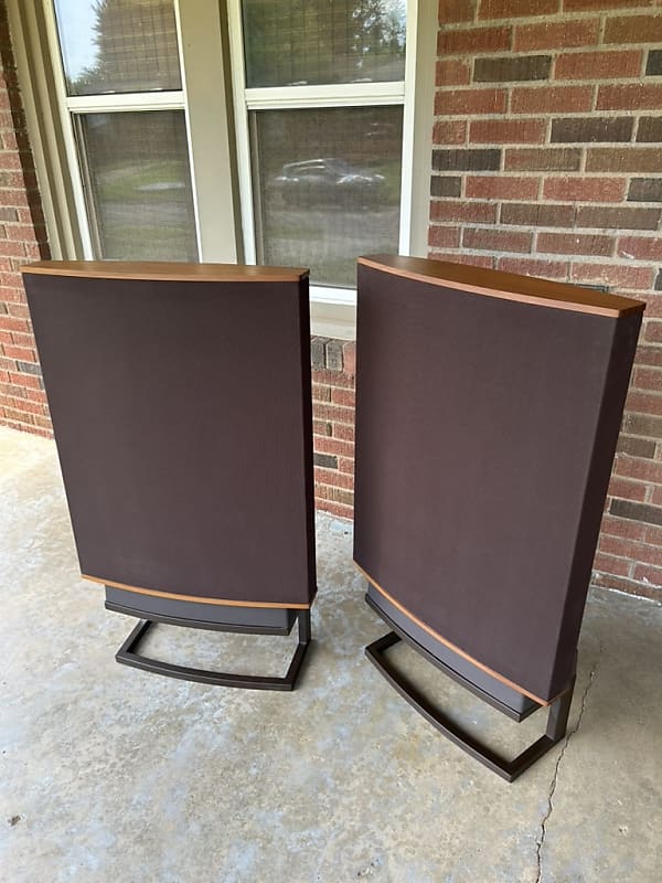 Quad ESL 63 Electrostatic Loudspeakers Speakers w/ Stands CLEAN As-Is  			