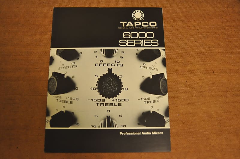 Tapco 6000 Series Professional Audio Mixers catalog Reverb Canada