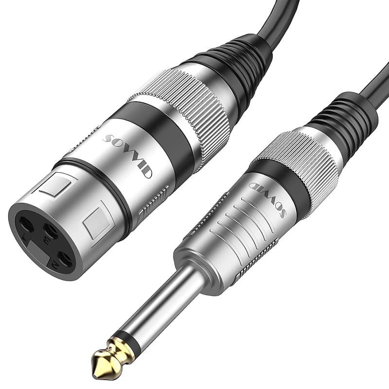 1/4' Mono Jack 6.35mm Connector for Microphone Cable (X-058