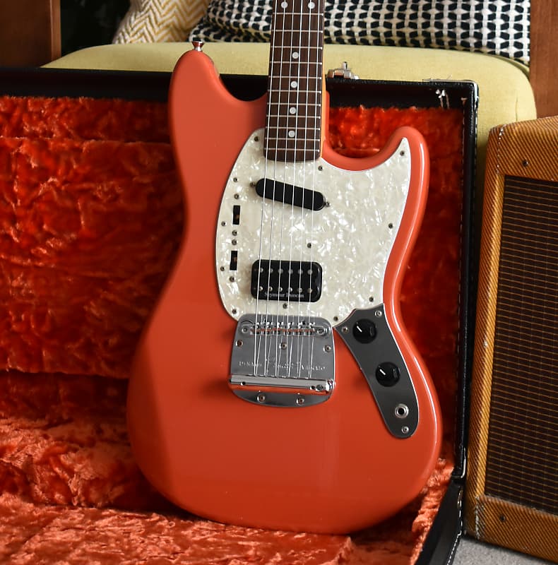 2012 Fender Japan MG-KC Kurt Cobain Mustang Fiesta Red, MIJ, Fujigen, Offset