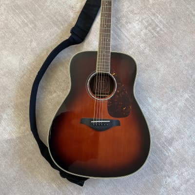 Yamaha FG730S Folk Solid Top Acoustic Guitar 2010s - Tobacco Brown Sunburst for sale