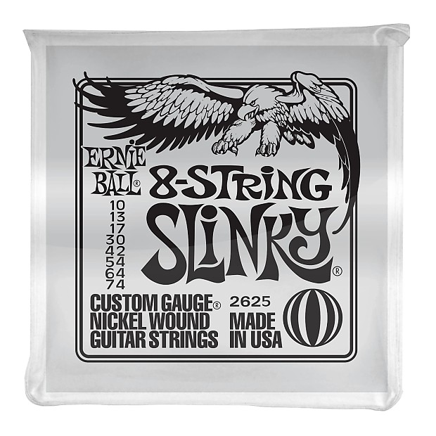 Ernie Ball 2625 8-String Slinky Electric Guitar Strings, .010 - .074 imagen 1