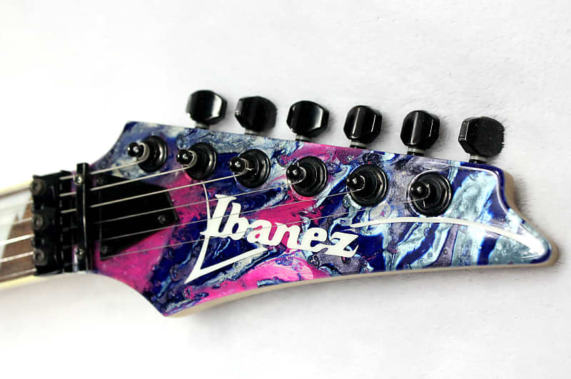 Custom Swirl Painted and Upgraded Ibanez RG 350 DX With
